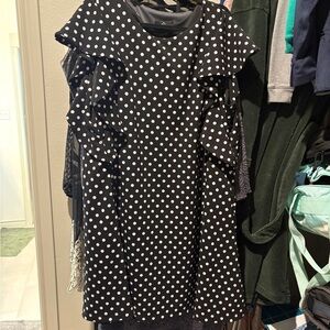 Lane Bryant Black and White Polka Dot Kids Dress